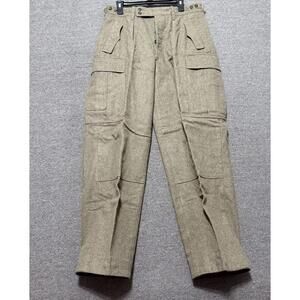 Vintage 60s Green German Military Wool Cargo Pants G. Lamparter GmbH Reutlingen